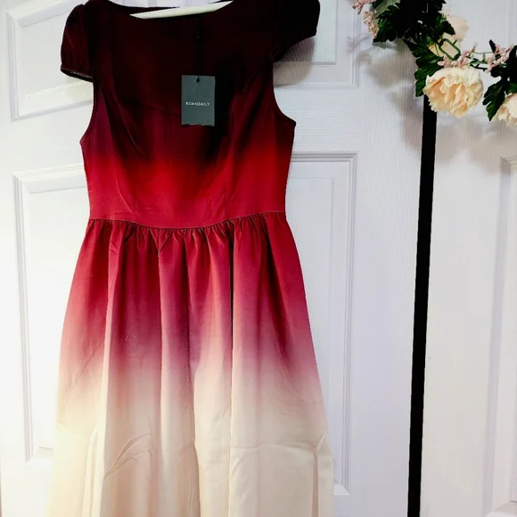 KoanDaily | Dresses | Koandaily Burgundy Ombre Midi Dress | Poshmark